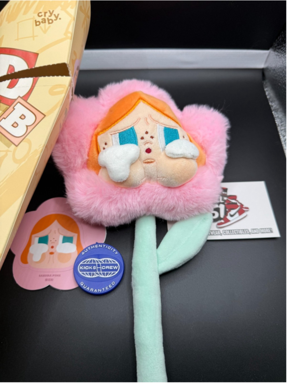 Pop Mart Crybaby Sad Club Flower Plush Pendant Sakura Pink Confirmed Colo - Picture 1 of 7